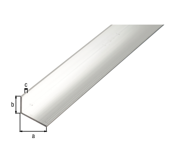 BA-Profil, Winkel, Material: Aluminium, Oberfläche: natur, Breite: 65 mm, Höhe: 35 mm, Materialstärke: 2,5 mm, Ausführung: ungleichschenklig, Länge: 2600 mm