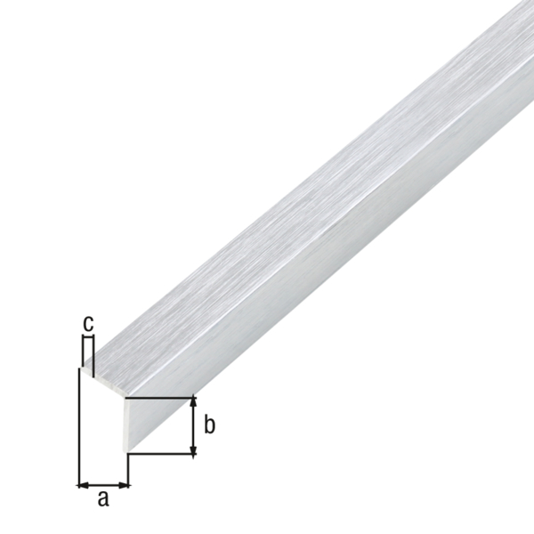 Profilo angolare autoadesivo, con pellicola protettiva, Materiale: alluminio, superficie: acciaio inox chiaro, larghezza: 10 mm, altezza: 10 mm, Spessore del materiale: 1 mm, Modello: con lati uguali, autoadesivo, Lunghezza: 1000 mm