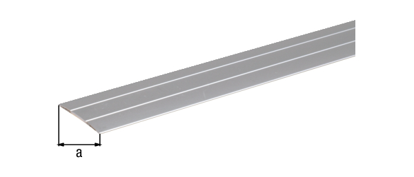 Übergangsprofil, selbstklebend, Material: Aluminium, Oberfläche: silberfarbig eloxiert, Breite: 38 mm, Länge: 900 mm, Materialstärke: 1,00 mm, SB-verpackt