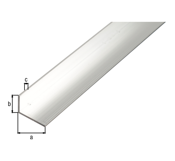 BA-Profile, angle, Material: Aluminium, Surface: untreated, Width: 65 mm, Height: 35 mm, Material thickness: 2.5 mm, Type: unequal sided, Length: 1000 mm