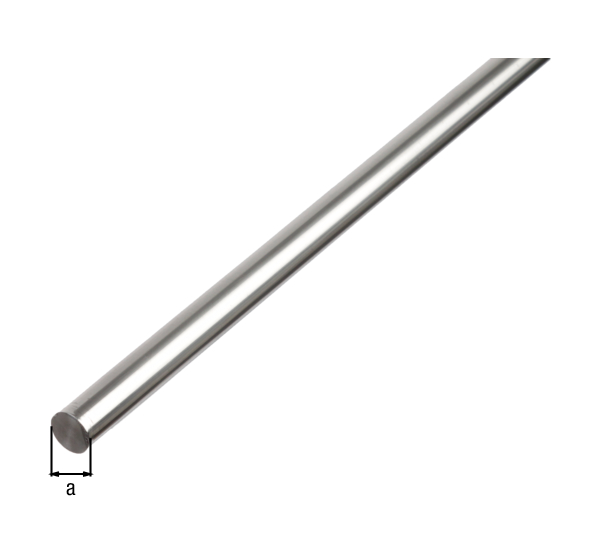 Profilé rond plein, Matériau: Aluminium, Finition: brute, Diamètre: 4 mm, Longueur: 2600 mm