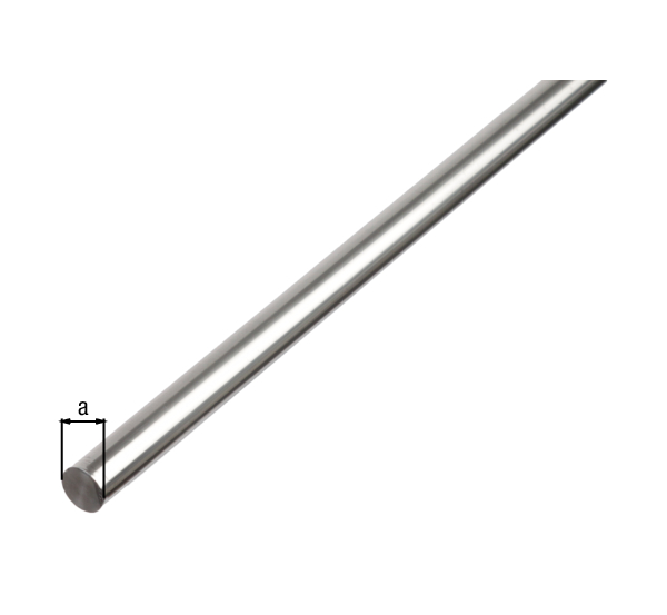 BA-Stange, rund, Material: Aluminium, Oberfläche: natur, Durchmesser: 6 mm, Länge: 2600 mm