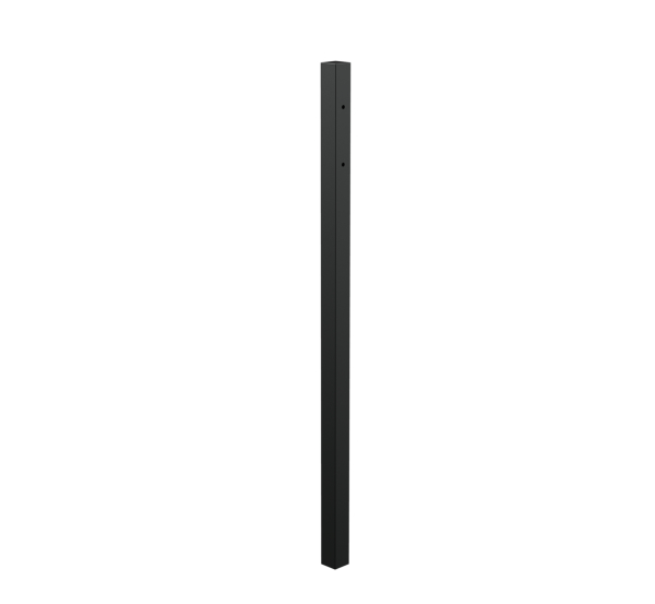 Stop post for aluminium single gates, Material: Aluminium, Surface: black matt powder-coated, for setting in concrete, Length: 1500 mm, Gate height: 1000 mm, Post thickness: 60 x 60 mm