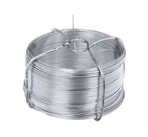 Wire coil, Material: raw steel, Surface: galvanised, Length: 50 m, Wire Ø: 0.8 mm, 15-year warranty against rusting through