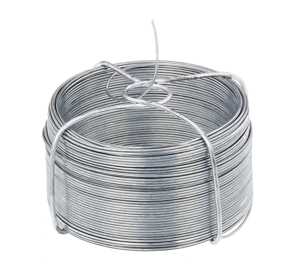Wire coil, Material: raw steel, Surface: galvanised, Length: 50 m, Wire Ø: 1.1 mm, 15-year warranty against rusting through