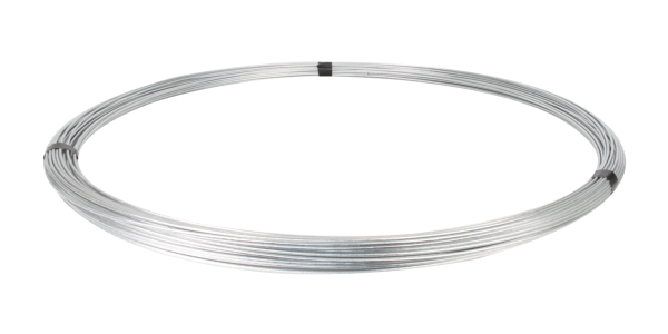 Tension wire, Material: raw steel, Surface: galvanised, Contents per PU: 84 m, Length: 84 m, Wire Ø: 3.1 mm, 15-year warranty against rusting through