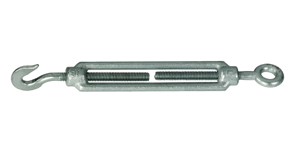Spannschloss, Material: Stahl roh, Oberfläche: verzinkt, min. Abstand: 200 mm, max. Abstand: 280 mm, Gewinde: M10, 15 Jahre Garantie gegen Durchrosten