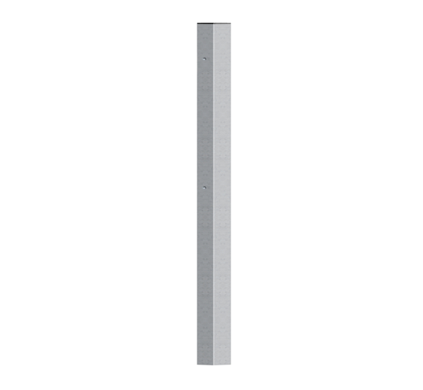 Hook post for single gates Madrid, Material: raw steel, Surface: hot-dip galvanised passivated, for setting in concrete, Length: 1300 mm, Gate height: 800 mm, Post thickness: 60 x 60 mm, 15-year warranty against rusting through
