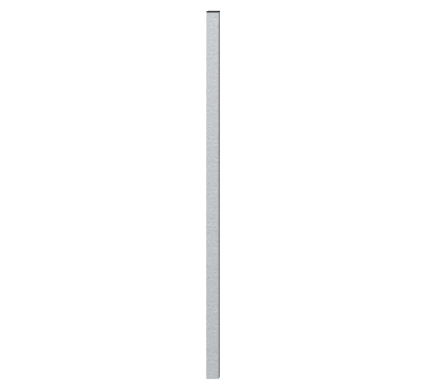 Fence post Madrid, Material: raw steel, Surface: hot-dip galvanised passivated, for setting in concrete, Length: 850 mm, Panel height: 495 mm, Post thickness: 40 x 40 mm, 15-year warranty against rusting through