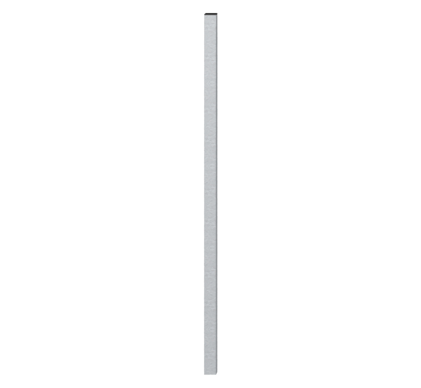 Fence post Madrid, Material: raw steel, Surface: hot-dip galvanised passivated, for setting in concrete, Length: 1350 mm, Panel height: 735 mm, Post thickness: 40 x 40 mm, 15-year warranty against rusting through