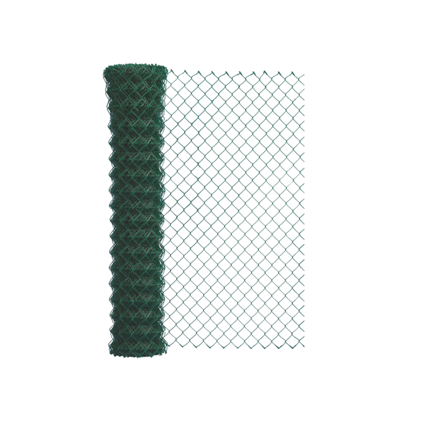 Wire mesh, type 2.8, Material: raw steel, Surface: sendzimir galvanised, green powder-coated, layered winding, Contents per PU: 15 m, Total length: 15 m, Height: 800 mm, Mesh width: 60 x 60 mm, Material thickness: 1.60 mm, 10-year warranty against rusting through