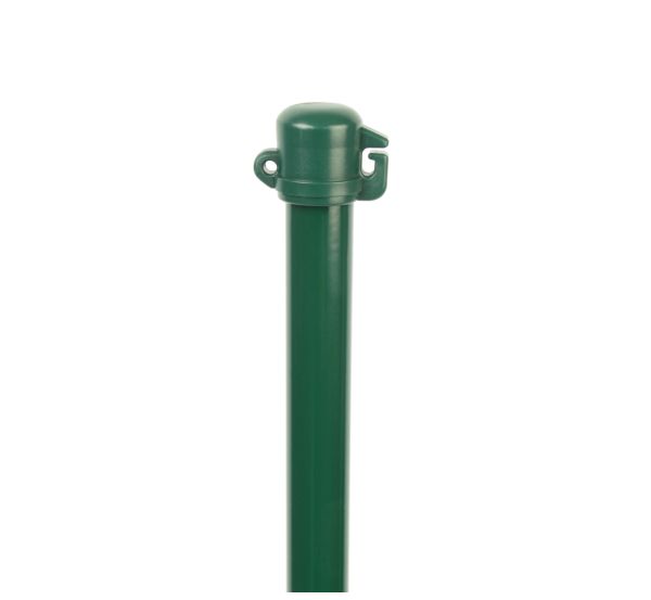 Universal bar, flat surface, Material: raw steel, Surface: zinc phosphate plated, green powder-coated RAL 6005, Length: 1250 mm, Post dia.: 16 mm, 10-year warranty against rusting through
