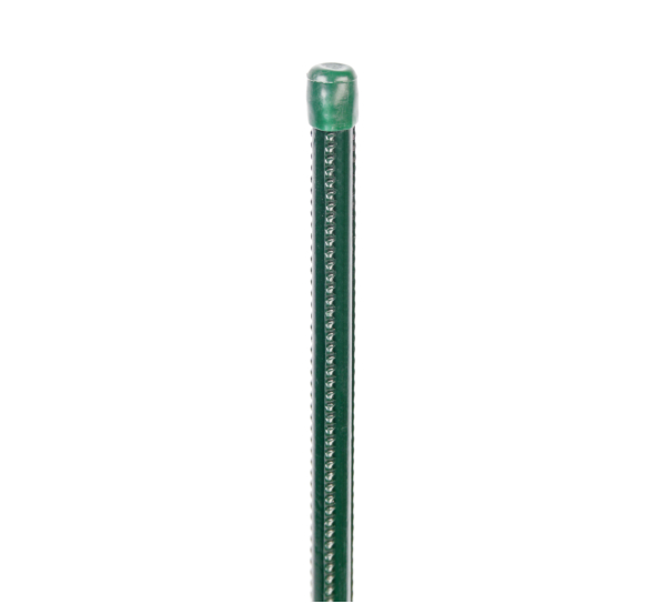 Universalstab, geriffelte Oberfläche, Material: Stahl roh, Oberfläche: grün kunststoffummantelt, Länge: 1750 mm, Pfosten-Ø: 12 mm
