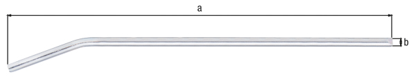 Screw-in tool for ground screws, Material: raw steel, Surface: galvanised, thick-film passivated, Total length: 500 mm, Bar dia.: 12 mm, 15-year warranty against rusting through