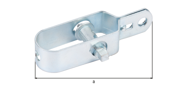 Wire tensioner, Material: raw steel, Surface: blue galvanised, Total length: 100 mm, Size: 2, Material thickness: 1.75 mm, Socket material: Aluminium, 15-year warranty against rusting through