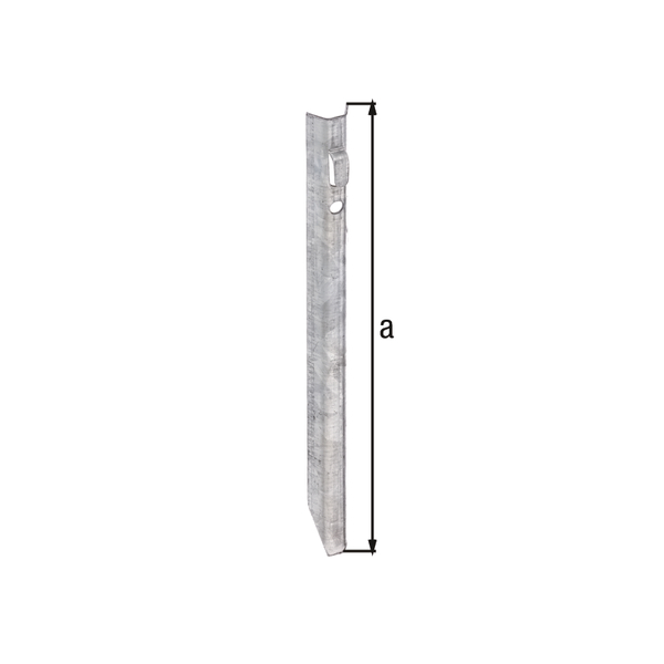 Ground anchor, Material: raw steel, Surface: sendzimir galvanised, Total height: 250 mm, 15-year warranty against rusting through