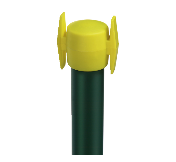 Clothesline post with cross head, Material: raw steel, Surface: zinc phosphate plated, green powder-coated RAL 6005, Tube length: 2000 mm, Tube Ø: 42 mm, 10-year warranty against rusting through