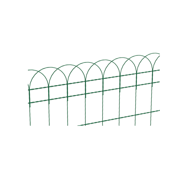 Ornamental mesh Rondo, Material: raw steel, Surface: galvanised, green powder-coated, Contents per PU: 10 m, Length: 10 m, Height: 400 mm, Mesh width: 150 x 90 mm, Wire Ø: 2.4 / 3 mm, 15-year warranty against rusting through