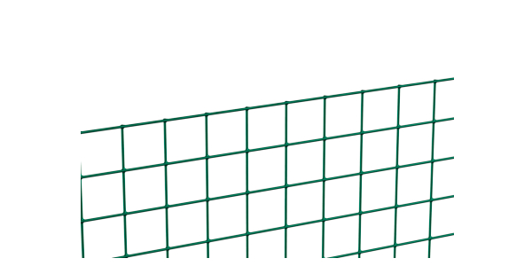 Schweißgitter, Material: Stahl roh, Oberfläche: verzinkt, grün kunststoffbeschichtet, Inhalt pro PE: 5 m, Länge: 5 m, Höhe: 500 mm, Maschenweite: 19 x 19 mm, Draht-Ø: 1 mm, 10 Jahre Garantie gegen Durchrosten