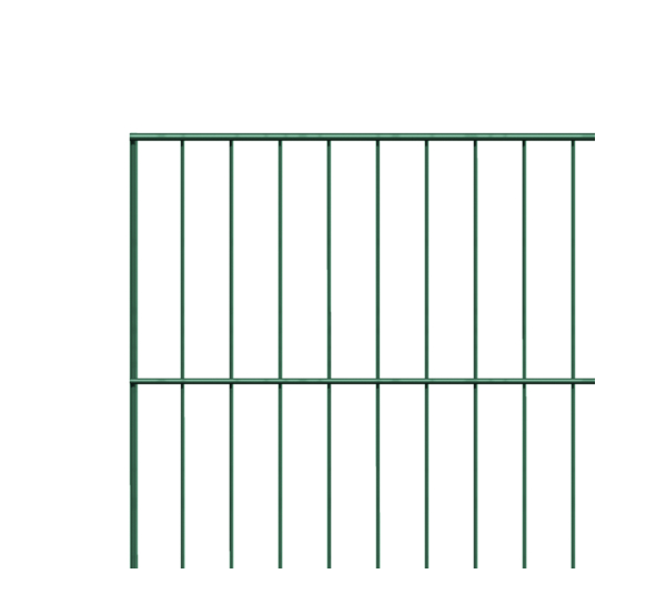 Single bar grating panel Garden, type 8/6/4, Material: raw steel, Surface: galvanised, green powder-coated RAL 6005, Width: 2000 mm, Height: 1000 mm, Mesh width: 50 x 250 mm, 15-year warranty against rusting through