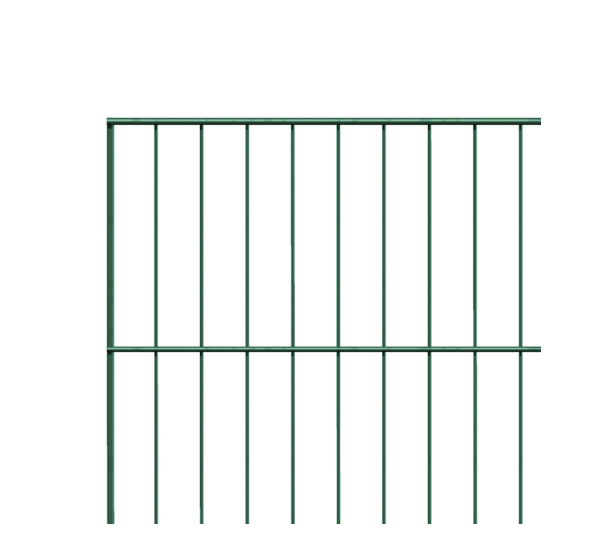 Single bar grating panel Garden, type 8/6/4, Material: raw steel, Surface: galvanised, green powder-coated RAL 6005, Width: 2000 mm, Height: 1250 mm, Mesh width: 50 x 250 mm, 15-year warranty against rusting through
