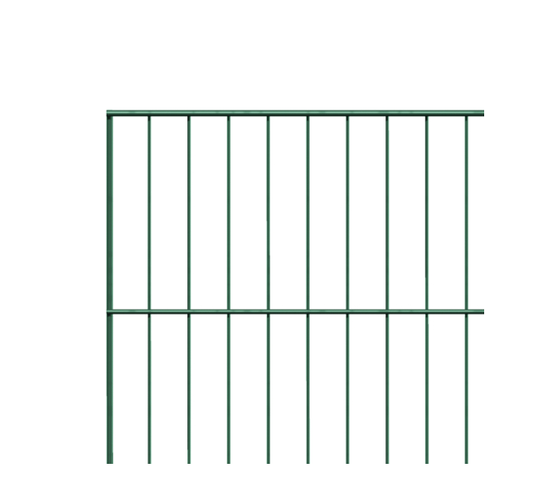 Single bar grating panel Garden, type 8/6/4, Material: raw steel, Surface: galvanised, green powder-coated RAL 6005, Width: 2000 mm, Height: 1500 mm, Mesh width: 50 x 250 mm, 15-year warranty against rusting through