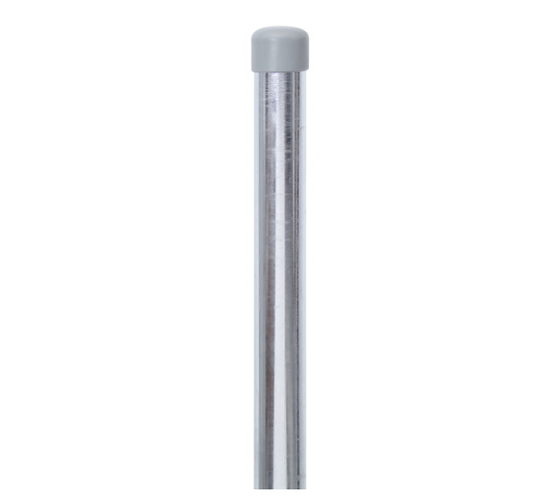 Fence post, undrilled, for setting in concrete, Material: raw steel, Surface: hot-dip galvanised, Length: 1500 mm, Post dia.: 34 mm, 15-year warranty against rusting through