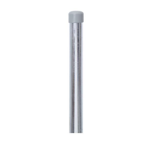 Zaunpfosten, ungebohrt, zum Einbetonieren, Material: Stahl roh, Oberfläche: feuerverzinkt, Länge: 1750 mm, Pfosten-Ø: 34 mm, 15 Jahre Garantie gegen Durchrosten
