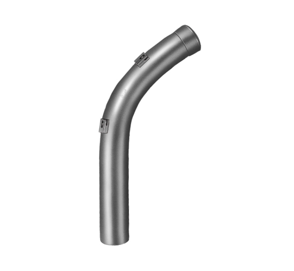 Zaunpfosten, gebohrt, abgewinkelt, für Maschendrahtgeflechte, Material: Stahl roh, Oberfläche: feuerverzinkt passiviert, zum Einbetonieren, Länge: 3250 mm, Abwinkelung: 45 °, Pfosten-Ø: 60 mm, Wandstärke: 1,75 mm, Anzahl Drahthalter: 6, 15 Jahre Garantie gegen Durchrosten