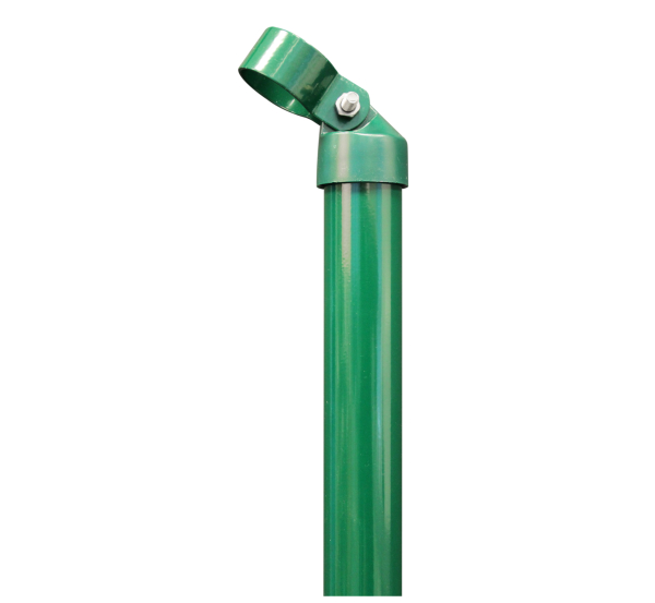 Brace, Material: raw steel, Surface: zinc phosphate plated, green powder-coated RAL 6005, for setting in concrete, Length: 1150 mm, Tube Ø: 34 mm, Circlip dia.: 34 mm, 10-year warranty against rusting through