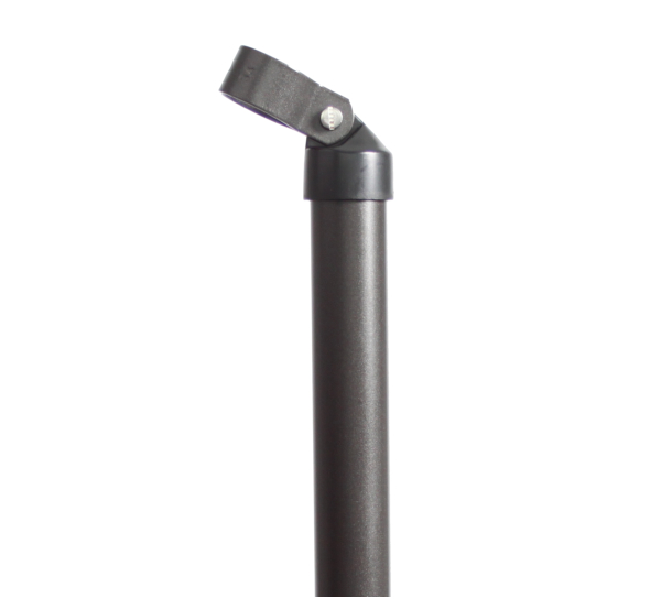 Strebe, Material: Stahl roh, Oberfläche: zinkphosphatiert, anthrazit-metallic kunststoffbeschichtet, zum Einbetonieren, Länge: 1150 mm, Rohr-Ø: 34 mm, Schellen-Ø: 34 mm, 10 Jahre Garantie gegen Durchrosten