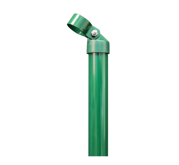 Brace, Material: raw steel, Surface: zinc phosphate plated, green powder-coated RAL 6005, for setting in concrete, Length: 2250 mm, Tube Ø: 34 mm, Circlip dia.: 42 mm, 10-year warranty against rusting through