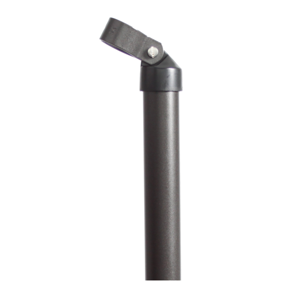 Strebe, Material: Stahl roh, Oberfläche: zinkphosphatiert, anthrazit-metallic kunststoffbeschichtet, zum Einbetonieren, Länge: 1150 mm, Rohr-Ø: 34 mm, Schellen-Ø: 38 mm, 10 Jahre Garantie gegen Durchrosten
