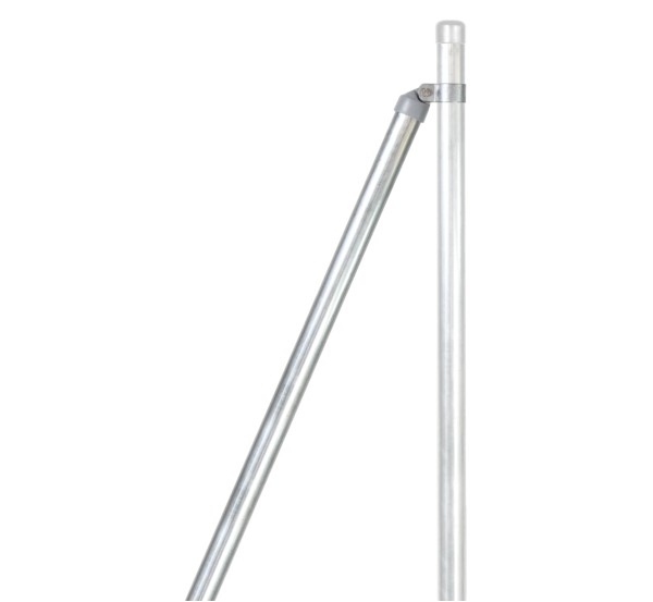 Strebe, Material: Stahl roh, Oberfläche: feuerverzinkt, zum Einbetonieren, Länge: 3000 mm, Rohr-Ø: 42 mm, Wandstärke: 1,5 mm, 15 Jahre Garantie gegen Durchrosten