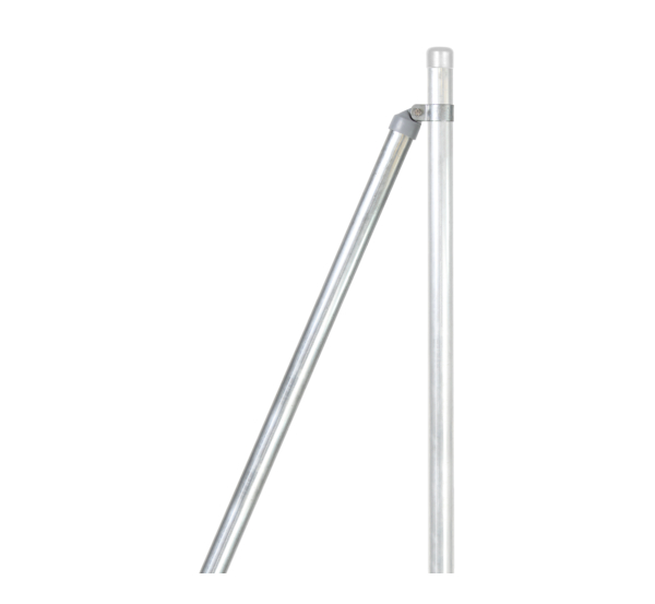 Strebe, Material: Stahl roh, Oberfläche: feuerverzinkt, zum Einbetonieren, Länge: 2000 mm, Rohr-Ø: 48 mm, Wandstärke: 1,5 mm, 15 Jahre Garantie gegen Durchrosten