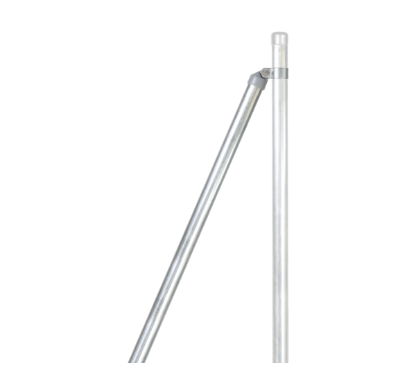 Strebe, Material: Stahl roh, Oberfläche: feuerverzinkt, zum Einbetonieren, Länge: 2750 mm, Rohr-Ø: 48 mm, Wandstärke: 1,5 mm, 15 Jahre Garantie gegen Durchrosten