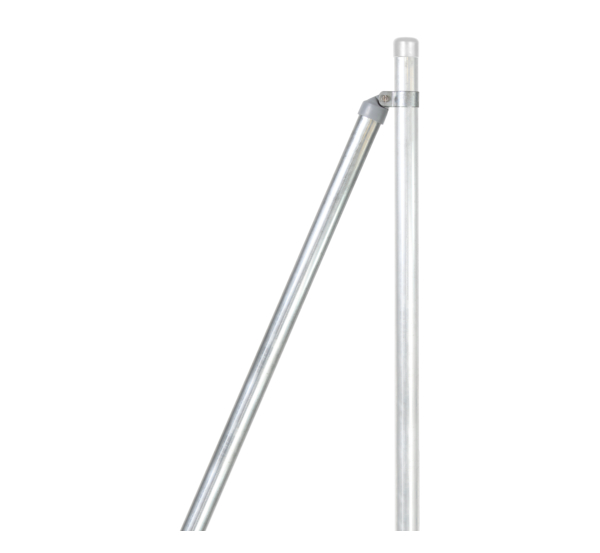 Strebe, Material: Stahl roh, Oberfläche: feuerverzinkt, zum Einbetonieren, Länge: 4000 mm, Rohr-Ø: 48 mm, Wandstärke: 1,5 mm, 15 Jahre Garantie gegen Durchrosten