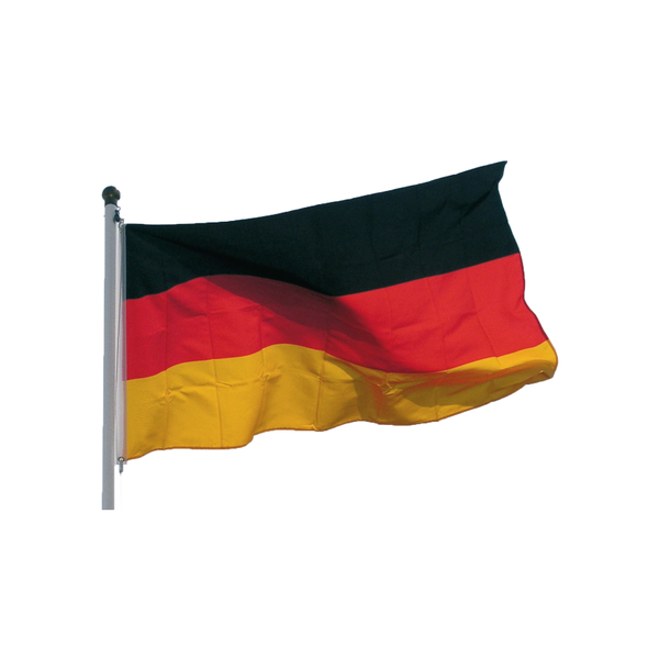 Flag, Germany, Material: polyester, colour: black / red / gold, Contents per PU: 1 Piece, Width: 1500 mm, Height: 900 mm, Retail packaged