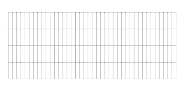 Doppelstab-Gittermatte, Typ 6/5/6, ohne Überstand, Material: Stahl roh, Oberfläche: feuerverzinkt, Breite: 2000 mm, Höhe: 800 mm, Maschenweite: 50 x 200 mm, 15 Jahre Garantie gegen Durchrosten