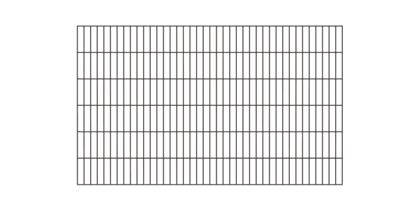 Doppelstab-Gittermatte, Typ 6/5/6, ohne Überstand, Material: Stahl roh, Oberfläche: verzinkt, anthrazit kunststoffbeschichtet RAL 7016, Breite: 2000 mm, Höhe: 1200 mm, Maschenweite: 50 x 200 mm, 15 Jahre Garantie gegen Durchrosten