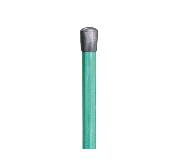 Fixing stake for pond fence panels, Material: raw steel, Surface: green powder-coated, Length: 980 mm, Diameter: 10 mm