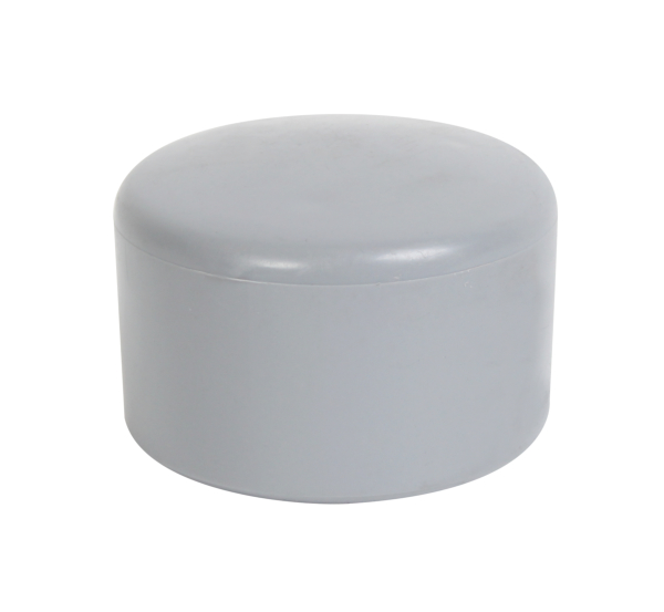 Post cap for round metal posts, Material: plastic, colour: grey, For posts-Ø: 42 mm