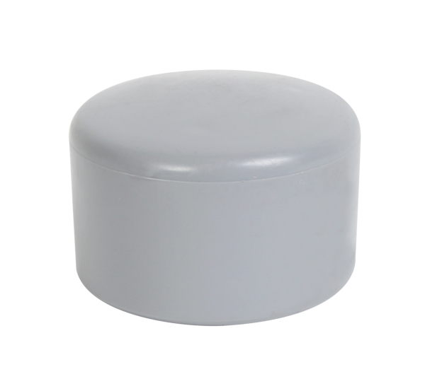 Pfostenkappe für runde Metallpfosten, Material: Kunststoff, Farbe: grau, für Pfosten-Ø: 76 mm