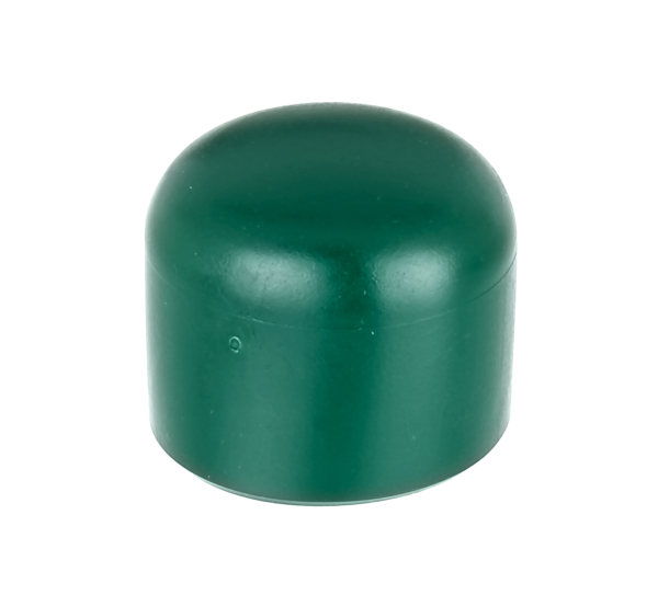 Post cap for round metal posts, Material: plastic, colour: green, For posts-Ø: 34 mm