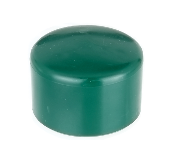 Kapturek do okrągłych słupków metalowych, materiał: tworzywo sztuczne, kolor: zielony, dla średnicy słupków: 42 mm