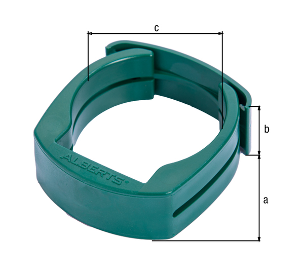 Fix-Clip Pro®, for fixing welded meshes to fence posts, Material: plastic, colour: green, Contents per PU: 3 Piece, Length: 69 mm, Width: 69 mm, Height: 25 mm, For posts-Ø: 60 mm