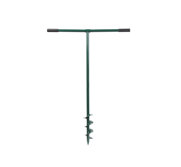 Auger, Material: raw steel, Surface: green painted, Total length: 1000 mm, Total width: 700 mm, Tube Ø: 26 mm, Thread-Ø: 100 mm, Thread length: 230 mm