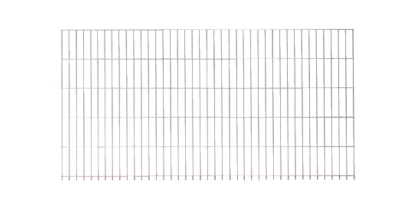 Doppelstab-Gittermatte, Typ 8/6/8, mit Überstand, Material: Stahl roh, Oberfläche: feuerverzinkt, Breite: 2500 mm, Höhe: 1230 mm, Maschenweite: 50 x 200 mm, 15 Jahre Garantie gegen Durchrosten