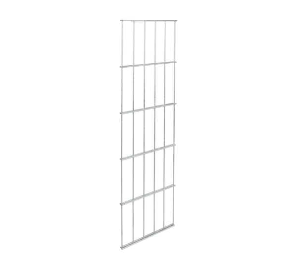 Cluster side grating, type 6/5/6, Material: raw steel, Surface: hot-dip galvanised, Width: 250 mm, Height: 800 mm, Mesh width: 50 x 200 mm, 15-year warranty against rusting through