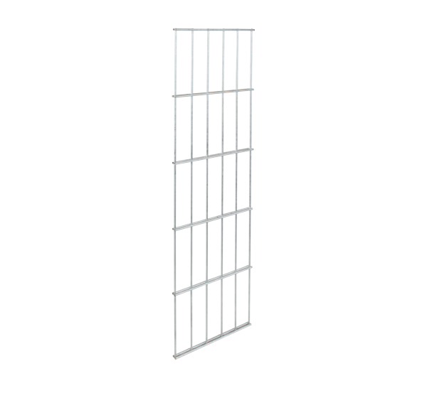 Seitengitter Cluster, Typ 6/5/6, Material: Stahl roh, Oberfläche: feuerverzinkt, Breite: 250 mm, Höhe: 800 mm, Maschenweite: 50 x 200 mm, 15 Jahre Garantie gegen Durchrosten